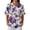 Dark Purple, variant on Hawaiian Shirts for Womens Plus Size Casual Henley Waffle Knit Button-Up Top Short Sleeve Polo Shirt