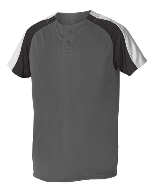 Alleson Athletic Youth Two Button Henley Baseball Jersey Color