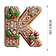 thumbnail image 2 of Uuiauoio 26 Gingerbread Alphabet Ornaments, Letters Christmas Ornament, 26 Initial Candy Cane Letter Pendant with Berries Pattern, Xmas Hanging Alphabet Letters for Christmas Tree Craft(K), 2 of 5