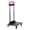 2 round crystals-Hot Pink, variant on Foldable Trolley Cart 2 Wheels Backpack Trolley Durablel Aluminium Alloy Student Luggage Travel Hand Cart for School Bag