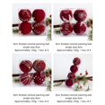thumbnail image 5 of 4 Pcs Boules de Sapin de Noël Ornements Perles Floquées Ensemble de Boules de Noël Boules Rouges Incassables Décoration d'Arbre Suspendu, 5 of 5