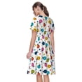 thumbnail image 2 of Bixox Robe d'Été à Manches Courtes pour Femmes Robe Ample Longueur Genou avec Poches-Coccinelles et Fleurs, 2 of 7