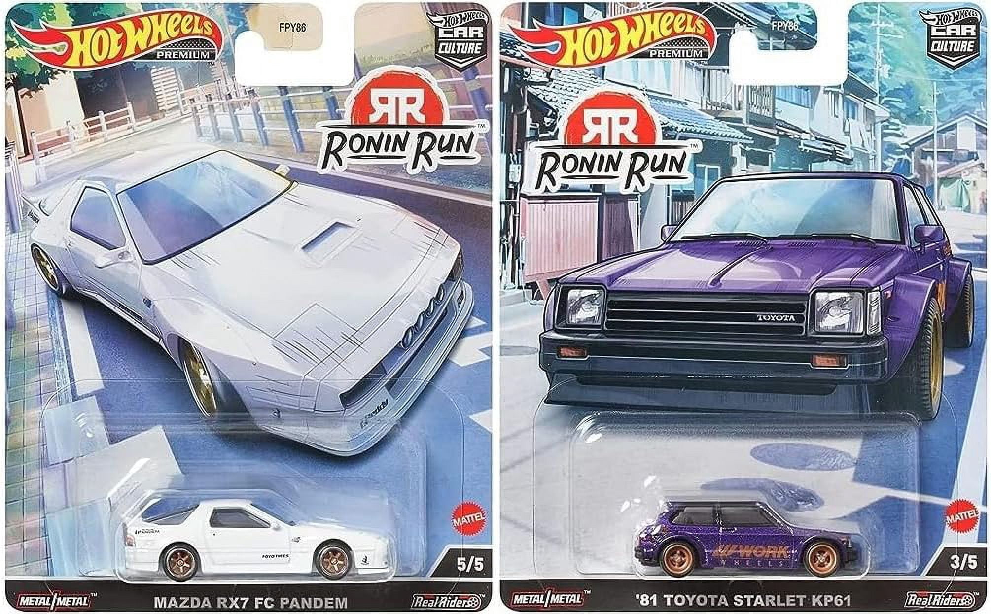 Hot Wheels Premium 2022 Car Culture "Ronin Run" Set of 5, 1/64 Diecast Car FPY86-957P