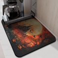 thumbnail image 2 of Halloween Horror Pumpkin Spooky Castle Moon Dish Drying Mat for Kitchen Counter Dish Drying Pad Absorbant Collapsible 18x24 Inch Inch Dish Drying Pad for Coffee Machine Dish Rack, 2 of 7