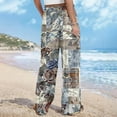 thumbnail image 5 of TMOYZQ Palazzo Pants for Women 2025, Elastic High Waisted Boho Casual Loose Wide Leg Pants Plus Size Print Baggy Lounge Trouser Pants on Clearance, 5 of 6