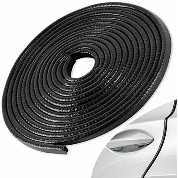 33Ft (10M) Car Door Edge Guard, No Glue Car Door Entry Guard Protective Strip, Rubber Edge Trim Car Door Protector, Applicable to Car, Truck, SUV and ATV, Car Exterior Accessories（Black-A）