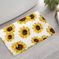 thumbnail image 2 of White Big Sunflower Pattern Bathroom Rugs Mat,Non Slip Microfiber Bathroom Rug,Rubber Backing,Soft Bathroom Mats for Bathroom Floor,Tub and Shower,17x27in(43x68cm), 2 of 5