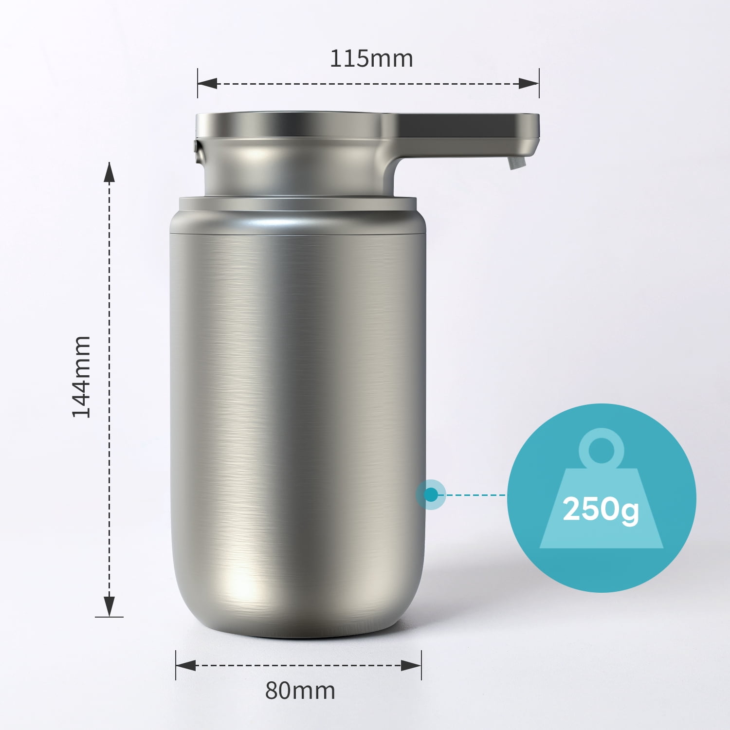 LAOPAO Automatic Soap Dispenser Touchless, Stainless Steel Rechargeable Foaming Soap Dispenser for Kitchen & Bathroom, Hands-Free Automatic Foaming Soap Dispenser, Xmas Gift, 10oz
