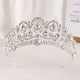 thumbnail image 3 of Nvzi Tiara de boda para novia, diadema de princesa, corona de novia, joyería para el cabello con diamantes de imitación de cristal,graduación, boda, fiesta de disfraces (blanco), 3 of 4