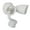 White, variant on Round Twin Heads Motion Sensor Security Fixture - 5000K Color Temperature - Black