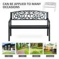 thumbnail image 6 of 50" Outdoor Metal Bench, Spacious Patio Bench for Backyard, Garden, or Porch Black Color, 6 of 9