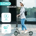 thumbnail image 3 of Motorized Electric Dual Suspension Scooter for Adults Folding,350W Motor 8.5" Solid Tires, Fast 19mph and 20Miles Long Range E Scooter, 3 of 9