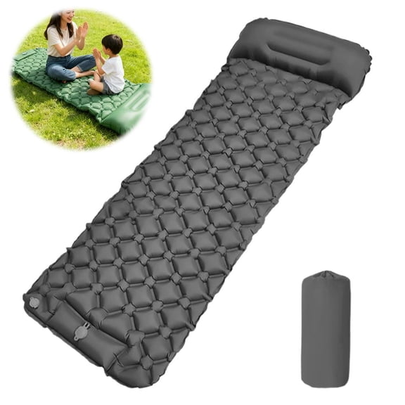 Ultralight Sleeping Pad with Built in Foot Pump, Inflatable Camping Mattress Waterproof Compact Air Pad for Backpacking Hiking and Travel