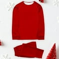 thumbnail image 1 of Conjunto de pijama de manga larga para hombre, blusa de color liso, camisa y pantalones de poliéster, para Navidad, 1 of 5