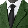 thumbnail image 6 of BVOFAR Men's Tweed Suit Vest Herringbone Wool Blend Waistcoats Retro Button Up V Neck Vests Wedding Groomsman Waistcoat Green XS, 6 of 7