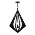 thumbnail image 3 of Woodbridge Lighting Fins Foresee 3-light Wood Foyer Pendant in Cherry/Bronze, 3 of 3