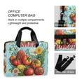 thumbnail image 4 of FORMRS 16" Laptop Bag Carrying Sleeve Case with Handle Travel Shoulder Briefcase, Orange Floral Tomatoes, 4 of 8