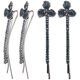 thumbnail image 2 of Metal Hair Clip Women Vintage Rhinestones Hair Accessories Styling Tools Blue 6.6x1.5cm 4Pcs, 2 of 2