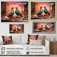 thumbnail image 4 of Designart "Serenading Pigeons Grey and Pink I" Animals Framed Wall Art Decor - Modern Farmhouse Pink Pigeon Bedroom Framed Canvas Wall Art, 4 of 6