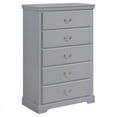 thumbnail image 2 of Lexicon Seabright 31-inch 5 Drawers Traditional Wood Chest in Gray, 2 of 7