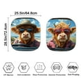 thumbnail image 3 of Uorisanigo Funny Highland Cow Driving Hawaii Pack of 2 Front Window Sun Shade Portable Car Sunshade Cute Sun Heat Protection Sun Blocker Visor Protector Keep Car Cool Washable, 3 of 7