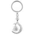 thumbnail image 1 of Coofit Key Chain Moon Love Heart Keyring Charm Key Ring Pendant for Valentine's Day, 1 of 7