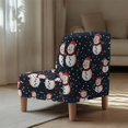 thumbnail image 5 of HELLHERO Christmas Armless Accent Chair Cover Featuring Cute Snowman Pattern, Stretch Elastic Bottom Anti Scratch Protector for Living Room Dining Room Hotel, 5 of 8