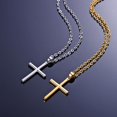 thumbnail image 4 of Collar de cruz de Acero inoxidable CHAO con colgante de oración, 4 of 5