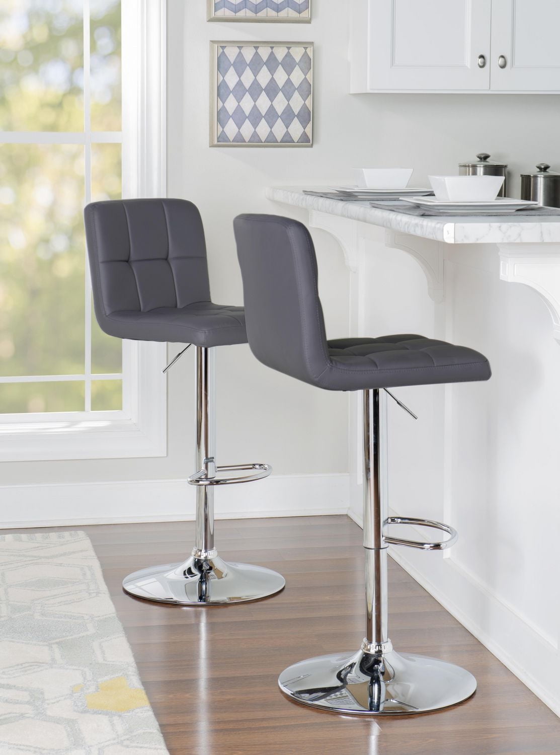 Tabouret de bar Nasar, Gris