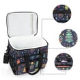 thumbnail image 6 of FORMRS Insulated Cooler Bag 24 Cans Capacity Soft Leakproof Lunch Box with Side Pockets, Dark Blue Christmas, 6 of 7