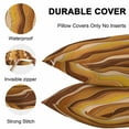 thumbnail image 4 of Waterproof Throw Pillow Covers Set of 2, 20x20 Inch Burnt Orange Ombre Decorative Pillowcases Outdoor Pillow Slip Cushion Covers Set for Couch Tent Abstract Art Moire Ocean Waves, 4 of 7