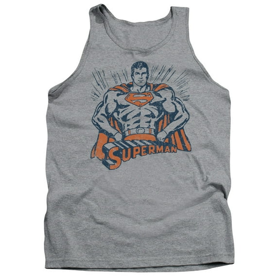 Superman Vintage Stance Adult Tank Top Athletic Heather