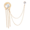 thumbnail image 1 of Pin de broche de cadena de gemas Uxcell, cadena de borlas de gemas redondas en tono dorado (blanco), 1 of 7