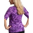 thumbnail image 5 of Aqua Design Rashguard Swim Shirts for Women UPF50+ Short Sleeve Rash Guard Shirt: Liquid Purple 4X-Large, 5 of 5