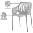 thumbnail image 2 of Meridian Furniture Mykonos Grey Outdoor Patio Dining Chair (Set of 4), 2 of 8
