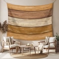 thumbnail image 2 of Farmhouse Yellow Brown Tapestry for Bedroom Wall Hanging Tapestry, Vintage Wooden Striped Ceiling Backdrop Tapestries Poster Blanket Wall Decor for Teens Room Living Room Dorm 39" x 59", 2 of 8