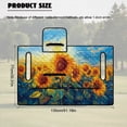 thumbnail image 5 of Psesaysky Golf Cart Seat Covers, Universal Golf Cart Seat Towel Blanket with 4 Front Pockets & Non-slip Bottom Fits for EZGO, Yamaha, Club Car and More 2 Person Seats (Sunflower Oil Art), 5 of 8