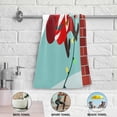 thumbnail image 5 of Cute Santa Claus Hand Towels 2 PCS, Funny Christmas Kitchen Towel Ultra Soft and Highly Absorbent,Decorative Fingertip Face Towel for Bathroom Hotel, 28.3"x14.4", 5 of 6