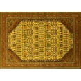 thumbnail image 1 of Ahgly Company Machine Washable Indoor Rectangle Oriental Yellow Industrial Area Rugs, 5' x 7', 1 of 4