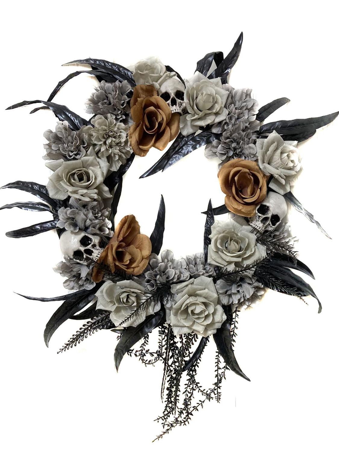 WAY TO CELEBRATE 23.5" SKULL WREATH