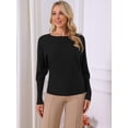 thumbnail image 2 of DARING DIVA Women's Batwing Sleeve Oversized Knit Sweater Pullover Tops L Black, 2 of 7