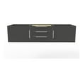 thumbnail image 2 of Alpine 60" Black Wood Floating Vanity Base/Brushed Nickel Handles, 2 of 6