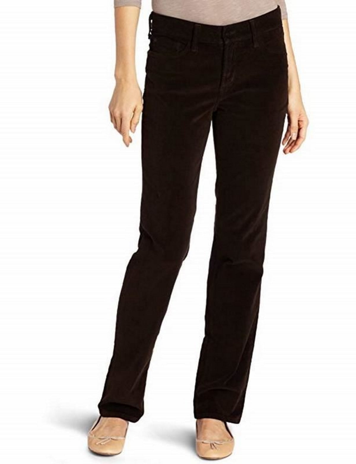 NYDJ WOMEN'S MARILYN STRAIGHT LEG JEANS IN CORDUROY GANACHE 8