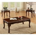 thumbnail image 3 of Bowery Hill Traditional 3 Piece Solid Wood Coffee Table Set in Dark Cherry, 3 of 3