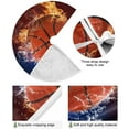 thumbnail image 2 of GZHJMY Basketball Christmas Tree Skirt Home Decoration Large Round Christmas Tree Skirt for Holiday Party Home Christmas Day Ornaments, 47.2", 2 of 6