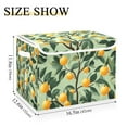 thumbnail image 5 of Yayeee Collapsible Cube Storage Bin with Lid Fabric Closet Decorative Basket with Handles, Orange Tree, 5 of 7