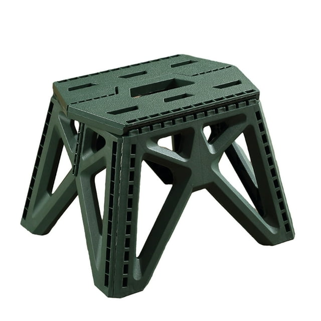 CSChome Outdoor Stool Folding Step Stool Heavy-Duty Compact Collapsible Chair with Handle Strong Load-bearing