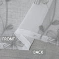 thumbnail image 3 of Haperlare 26"Wx45"L Sheer Floral Embroidered Kitchen Curtains Semi-Sheer Curtains Rod Pocket Bathroom Curtain Sheer Window Treatment, Gray, 2 Panels, 3 of 7