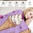 thumbnail image 3 of COMIO  Blueberry Ice Cream Soft Blanket Flannel Cozy Fuzzy Cute Food Throws for Nap Bed Couch Home Decor Tapestries Child Plush Gifts All-Seasons for Pet, 3 of 6