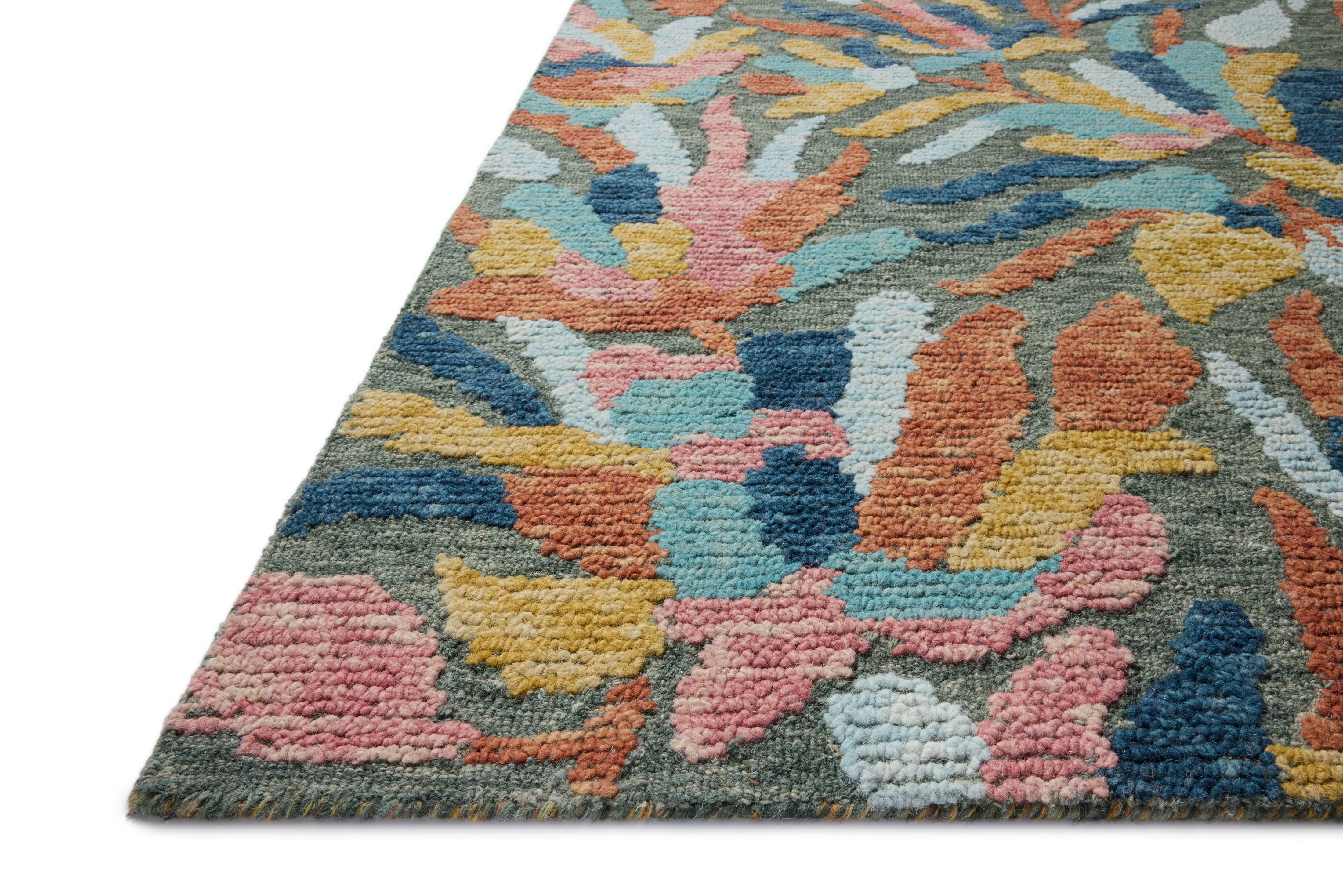 Loloi Tilly Green / Multi 8'-6" x 11'-6" Area Rug